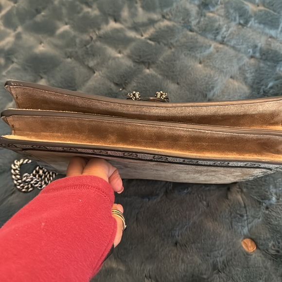 Gucci large handbag brown with suede worn twice - Picture 5 of 10